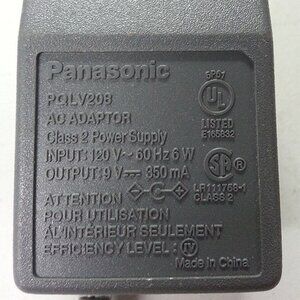 Genuine Panasonic PQLV208 Class 2 Power Supply Charger Output 9V 350mA Tested